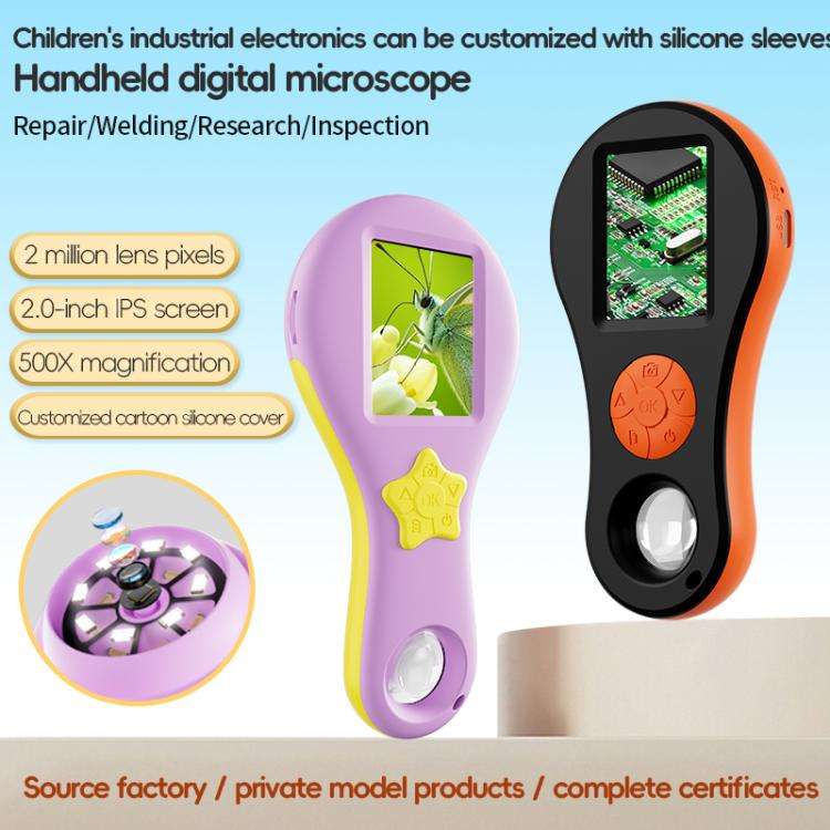T56 2 inch IPS Screen Children Handheld Digital Microscope 500X Magnification
