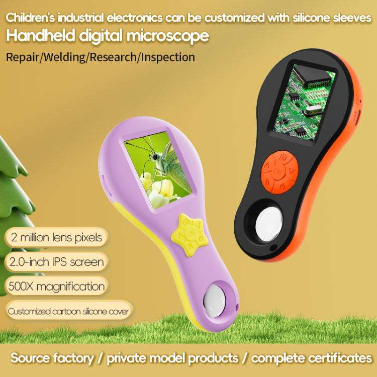 T57 2 inch IPS Screen Children Handheld Digital Microscope 500X Magnification