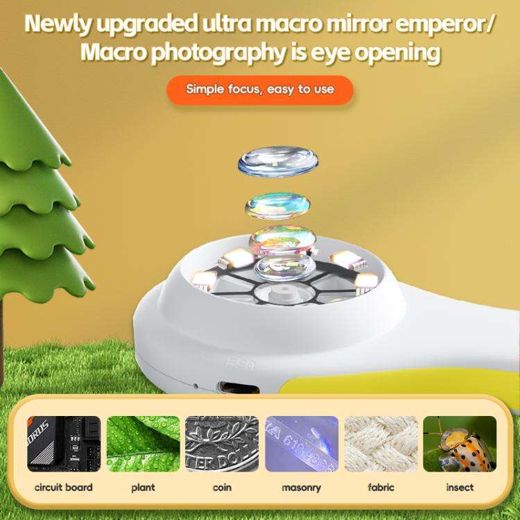 T57 2 inch IPS Screen Children Handheld Digital Microscope 500X Magnification