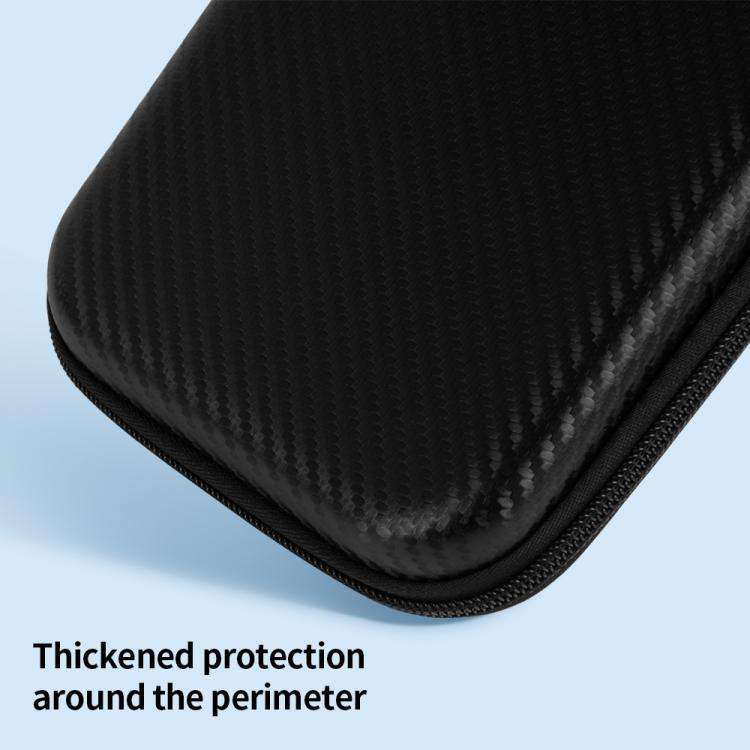 For Nintendo Switch 2 Carbon Fiber Full Cover Shockproof Storage Bag(Black)