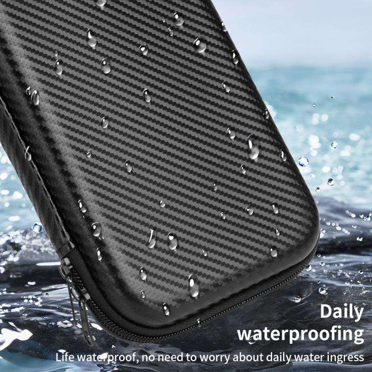 For Nintendo Switch 2 Carbon Fiber Full Cover Shockproof Storage Bag(Black)