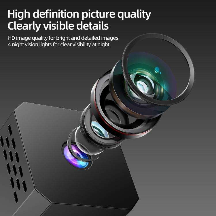 F1 1080P WiFi Mini Camera Supports Infrared Night(Black)