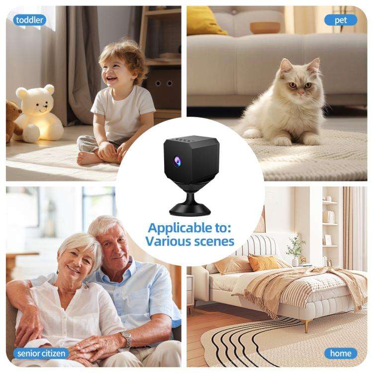 F1 1080P WiFi Mini Camera Supports Infrared Night(Black)