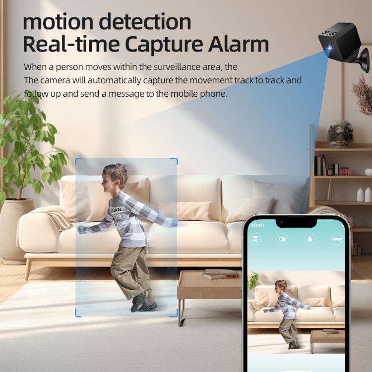 F1 1080P WiFi Mini Camera Supports Infrared Night(Black)