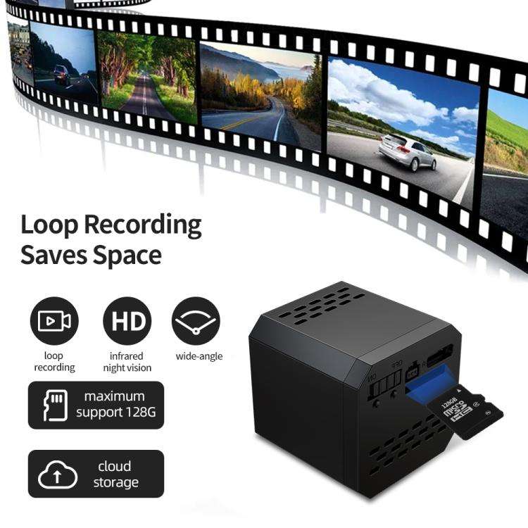 F1 1080P WiFi Mini Camera Supports Infrared Night(Black)