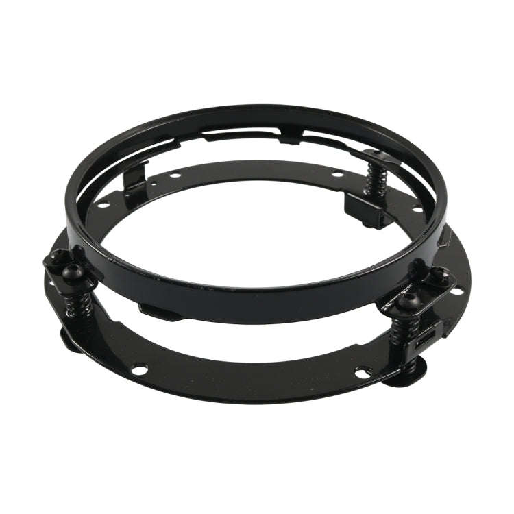 Motorcycle 7 inch Round Headlight Ring Mounting Bracket for Harley Davidson (Black)
