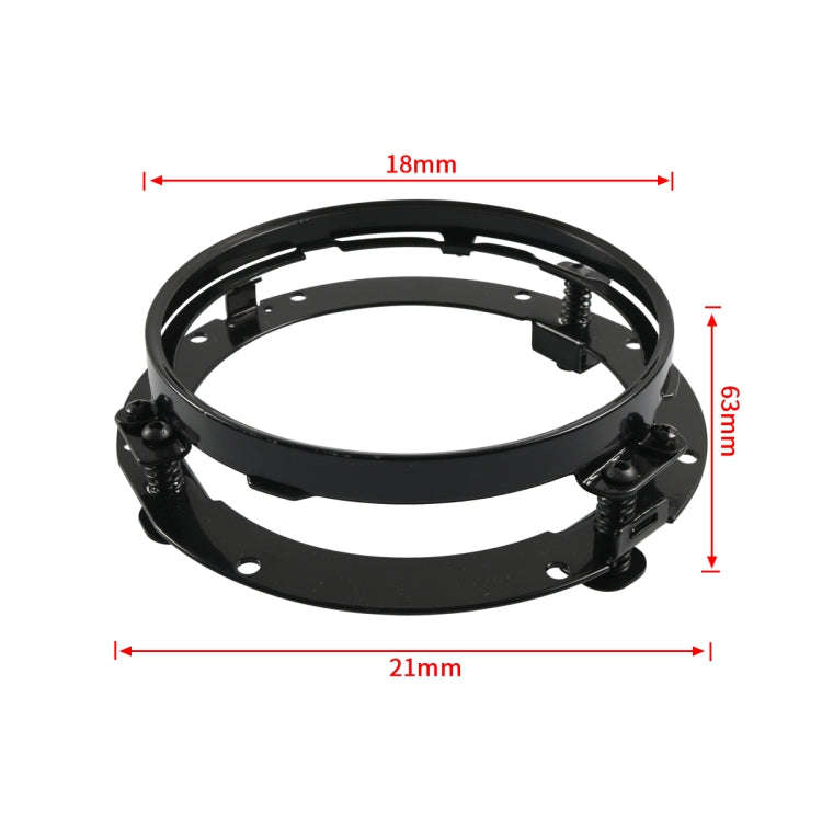 Motorcycle 7 inch Round Headlight Ring Mounting Bracket for Harley Davidson (Black)