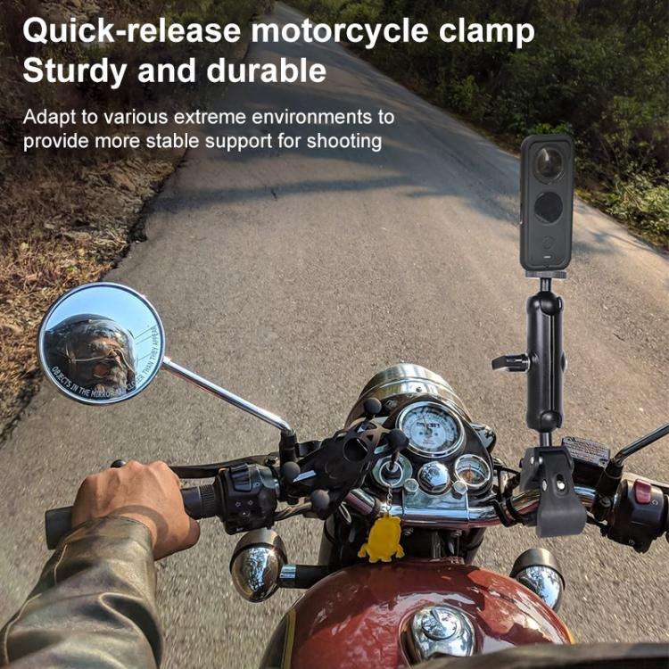 Universal Action Camera Bicycle Handlebar Clamp, Size:M 20cm(Black)