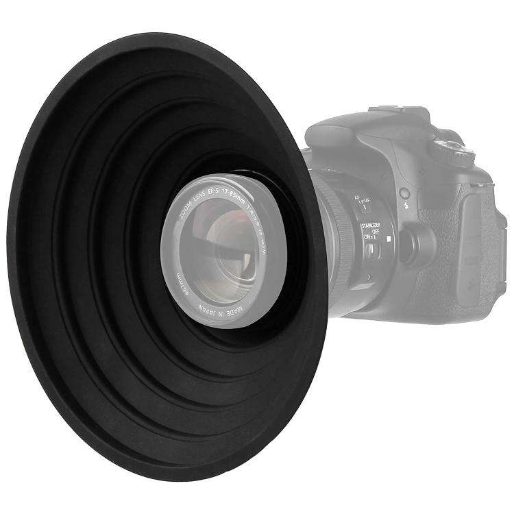 Universal Silicone Lens Hood, Size:50-70mm(Black)