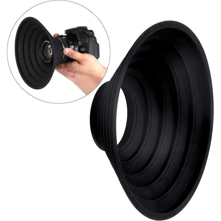Universal Silicone Lens Hood, Size:50-70mm(Black)