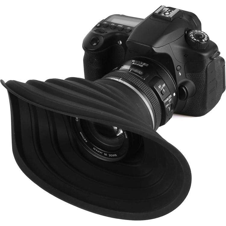 Universal Silicone Lens Hood, Size:50-70mm(Black)