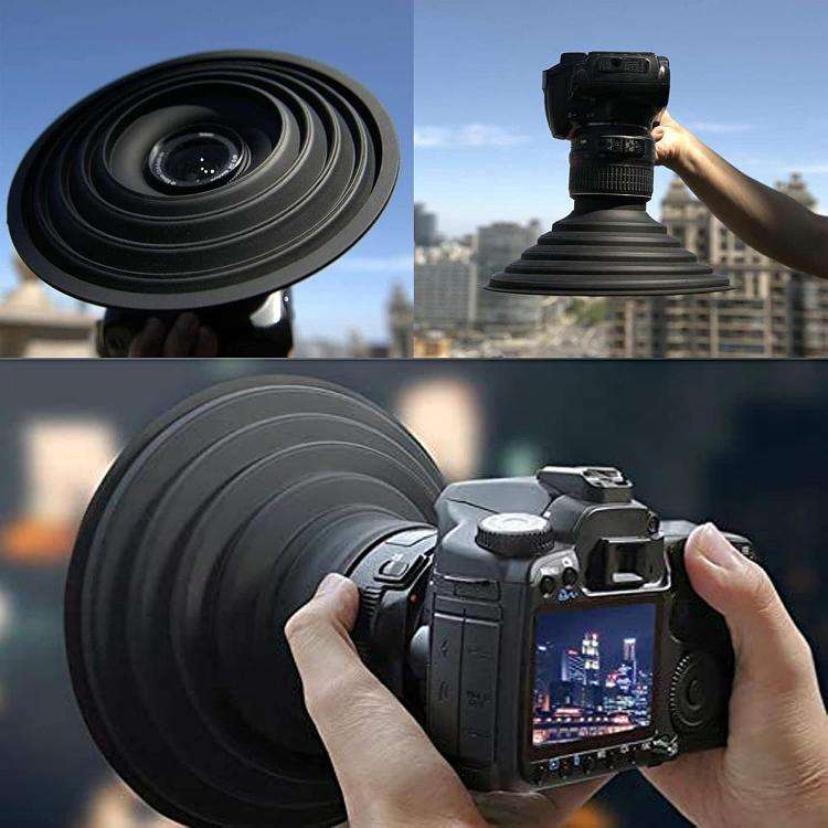 Universal Silicone Lens Hood, Size:50-70mm(Black)