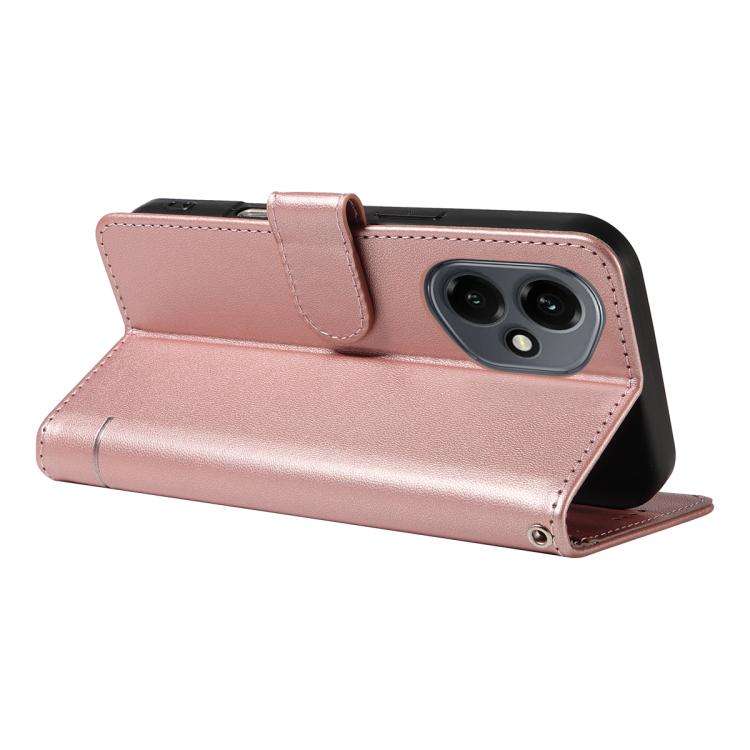 For Honor 400 Global 156.5mm Adorable Cat Embossed Pattern Flip Leather Phone Case(Rose Gold)