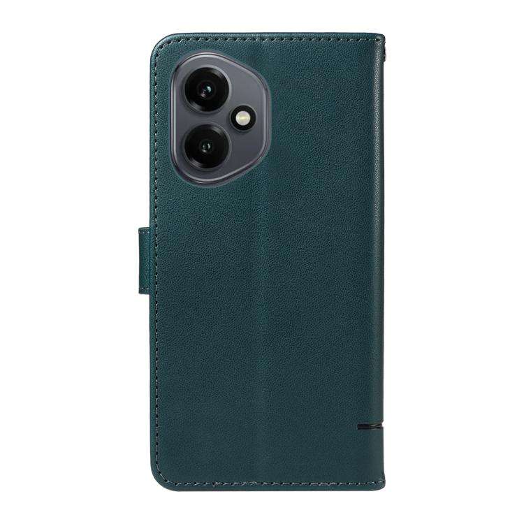 For Honor 400 Global 156.5mm Adorable Cat Embossed Pattern Flip Leather Phone Case(Dark Green)