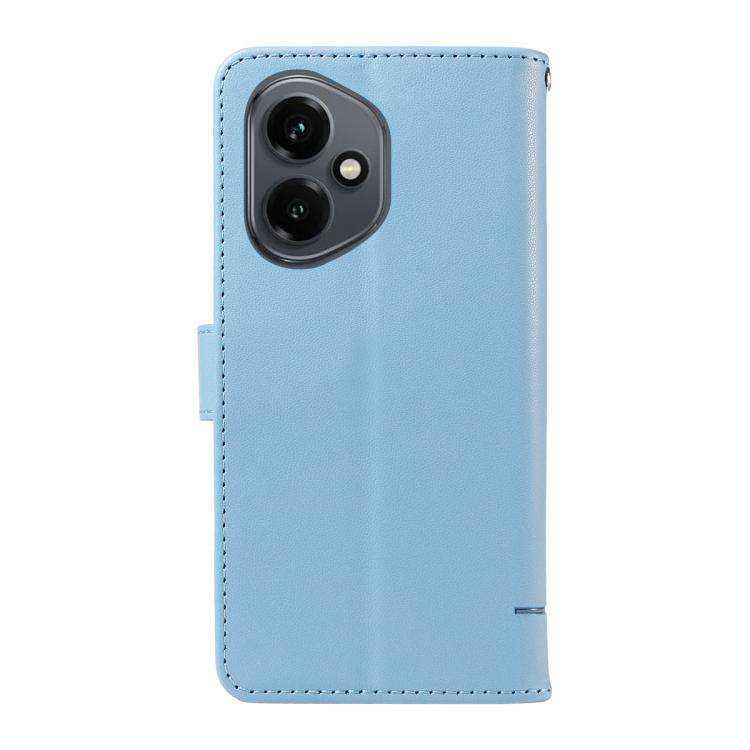 For Honor 400 Global 156.5mm Adorable Cat Embossed Pattern Flip Leather Phone Case(Sky Blue)
