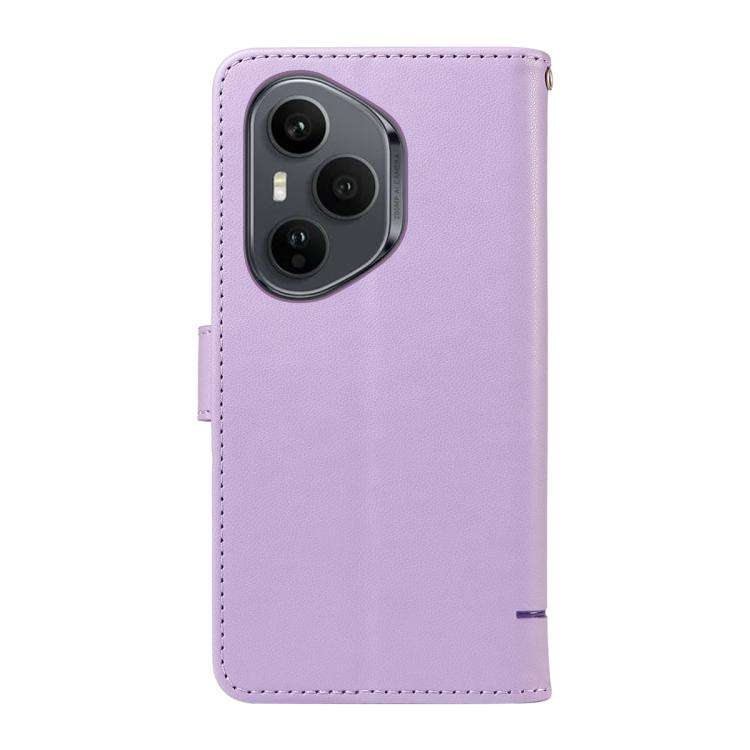 For Honor 400 Pro Global 160.8mm Adorable Cat Embossed Pattern Flip Leather Phone Case(Purple)