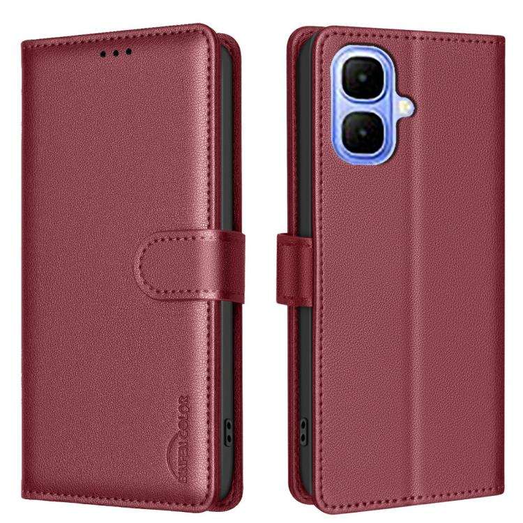 For Infinix Smart 10 4G Litchi Texture RFID Anti-theft Leather Phone Case(Red)