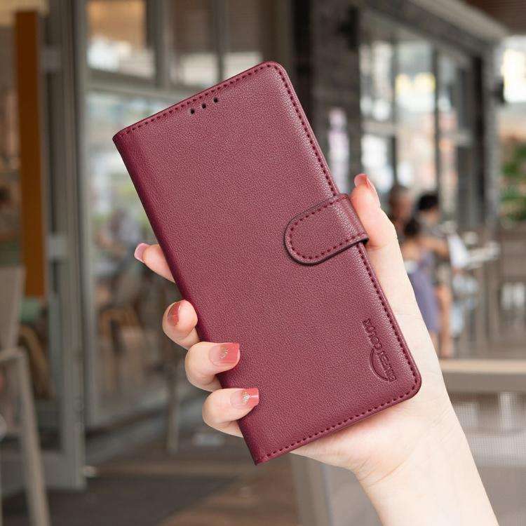 For Infinix Smart 10 4G Litchi Texture RFID Anti-theft Leather Phone Case(Red)
