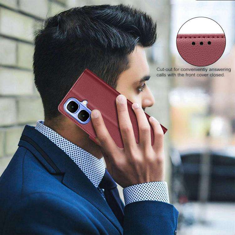For Infinix Smart 10 4G Litchi Texture RFID Anti-theft Leather Phone Case(Red)