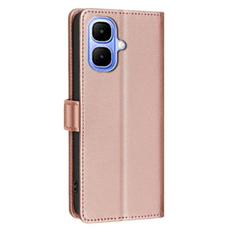For Infinix Smart 10 4G Litchi Texture RFID Anti-theft Leather Phone Case(Gold)