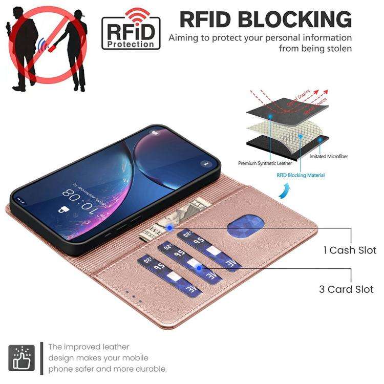 For Infinix Smart 10 4G Litchi Texture RFID Anti-theft Leather Phone Case(Gold)