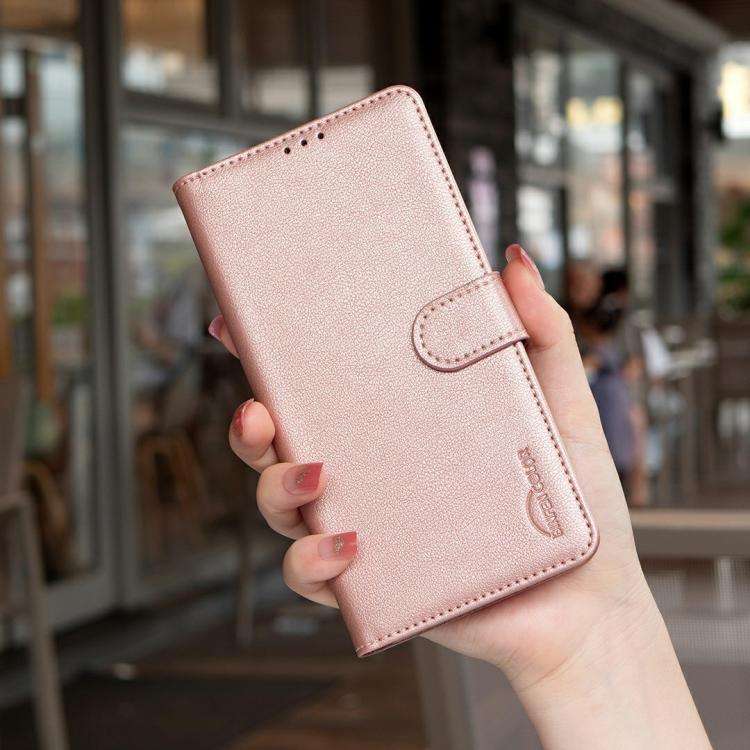 For Infinix Smart 10 4G Litchi Texture RFID Anti-theft Leather Phone Case(Gold)