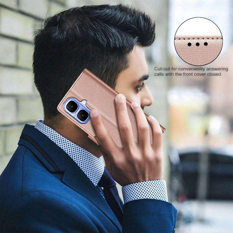 For Infinix Smart 10 4G Litchi Texture RFID Anti-theft Leather Phone Case(Gold)