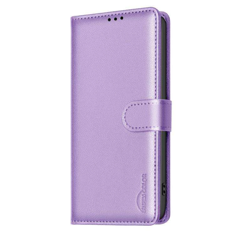 For Infinix Smart 10 4G Litchi Texture RFID Anti-theft Leather Phone Case(Purple)