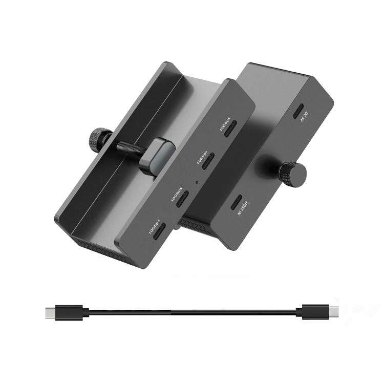 HCL-4C-Pro Aluminum Alloy 4-port Type-C3.1 Clamp Hub(Black)