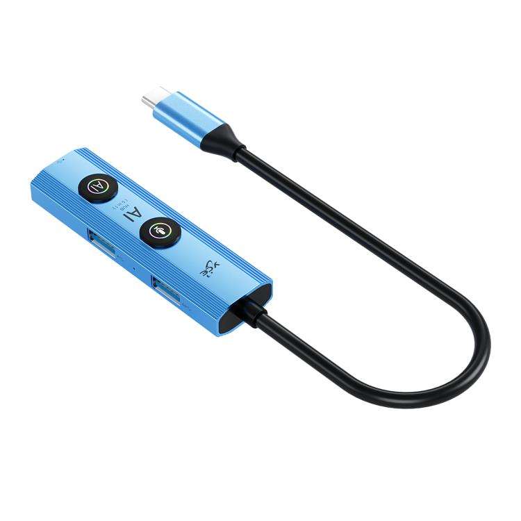 YCE V295 5 in 1 USB-C / Type-C HUB Adapter AI Docking Station(Blue)