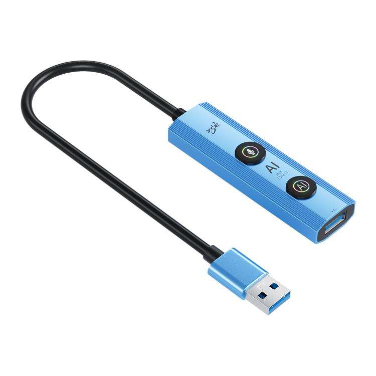 YCE V295A 5 in 1 USB3.0 HUB Adapter AI Docking Station(Blue)