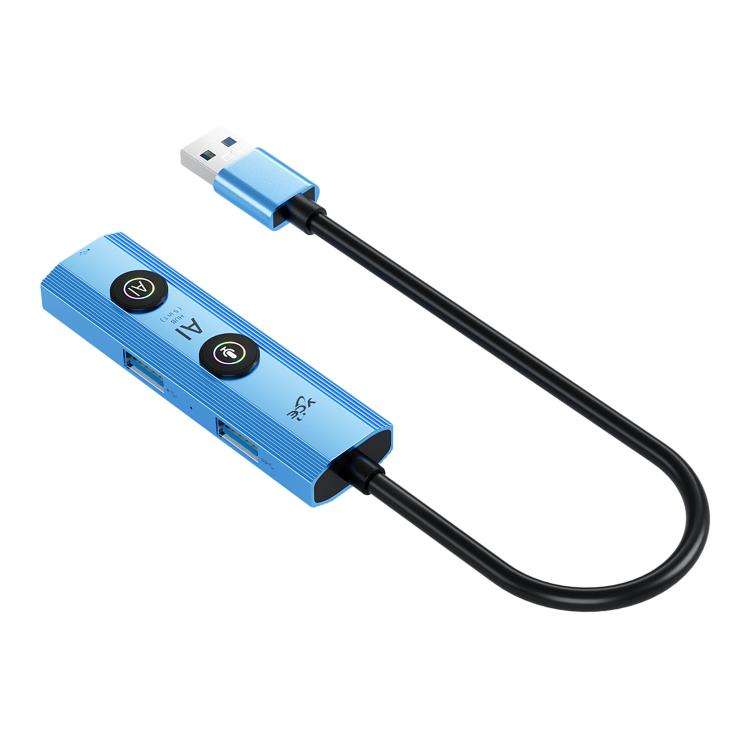 YCE V295A 5 in 1 USB3.0 HUB Adapter AI Docking Station(Blue)