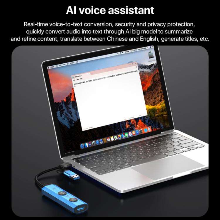 YCE V295B 5 in 1 USB3.0 / Type-C HUB Adapter AI Docking Station(Blue)