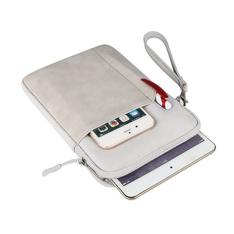 For 8 inch or Below Tablet ND00S Felt Sleeve Protective Case Inner Carrying Bag(Light Grey)