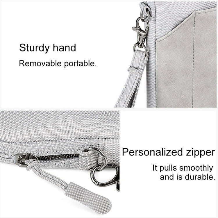 For 8 inch or Below Tablet ND00S Felt Sleeve Protective Case Inner Carrying Bag(Light Grey)