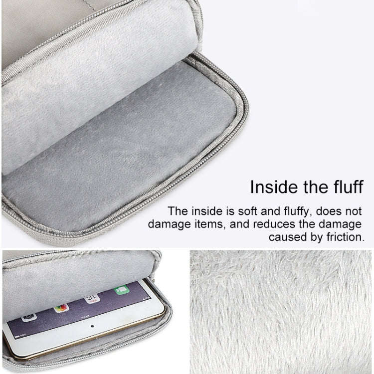 For 8 inch or Below Tablet ND00S Felt Sleeve Protective Case Inner Carrying Bag(Light Grey)