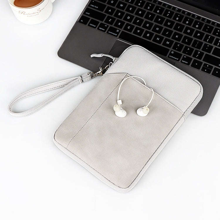 For 8 inch or Below Tablet ND00S Felt Sleeve Protective Case Inner Carrying Bag(Light Grey)