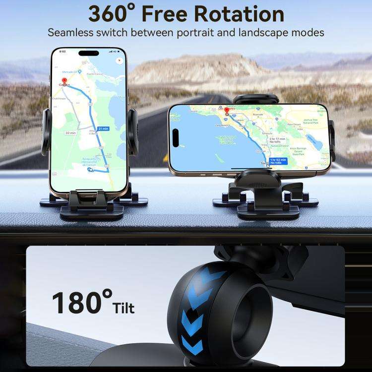JOYROOM JR-ZS259 Mechanical Triple Adhesion Claw Car Phone Holder(Black)
