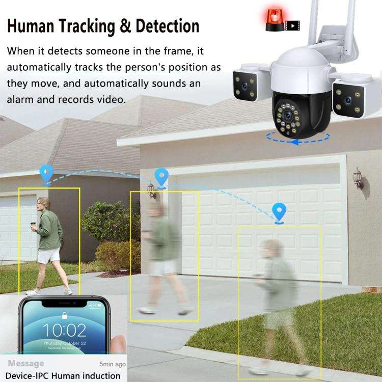 QX155 6MP Triple Camera WiFi Version Supports Humanoid Detection(US Plug)