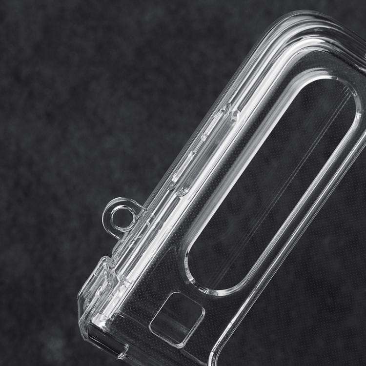 For Huawei Pura X Three Parts PC Transparent Side Buckle Shockproof Phone Case