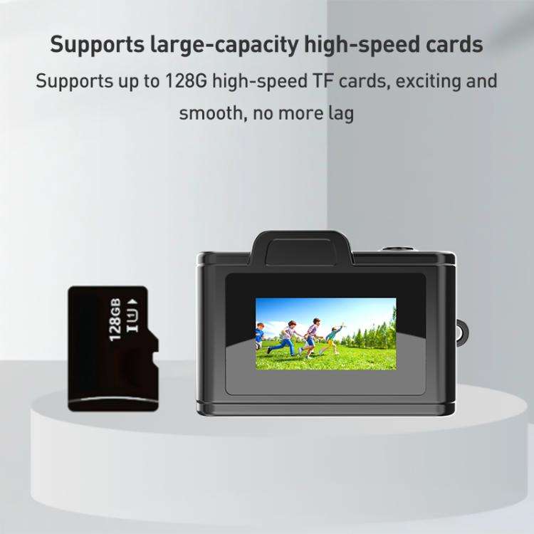 E9 1080P HD Portable Campus Mini Camera Supports 128GB TF Card(Black)