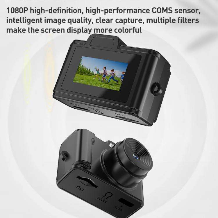E9 1080P HD Portable Campus Mini Camera Supports 128GB TF Card(Black)