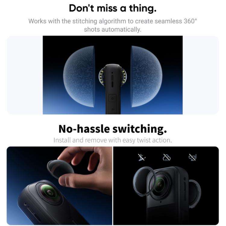 For insta360 X5 Rotating Anti-Scratch Lens Film(Glass Protection Lens)