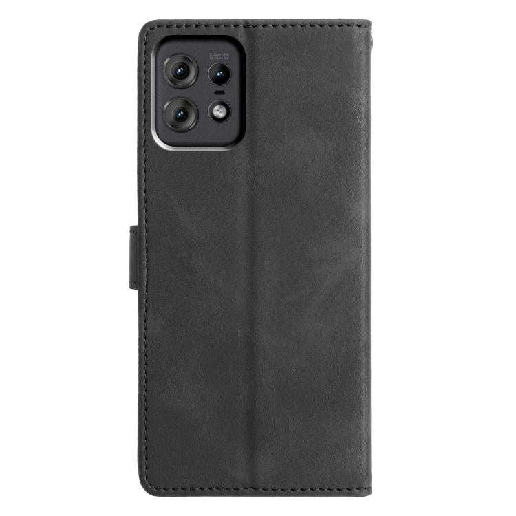 For Motorola Edge 50 Pro Triangles Embossed Leather Phone Case(Black)