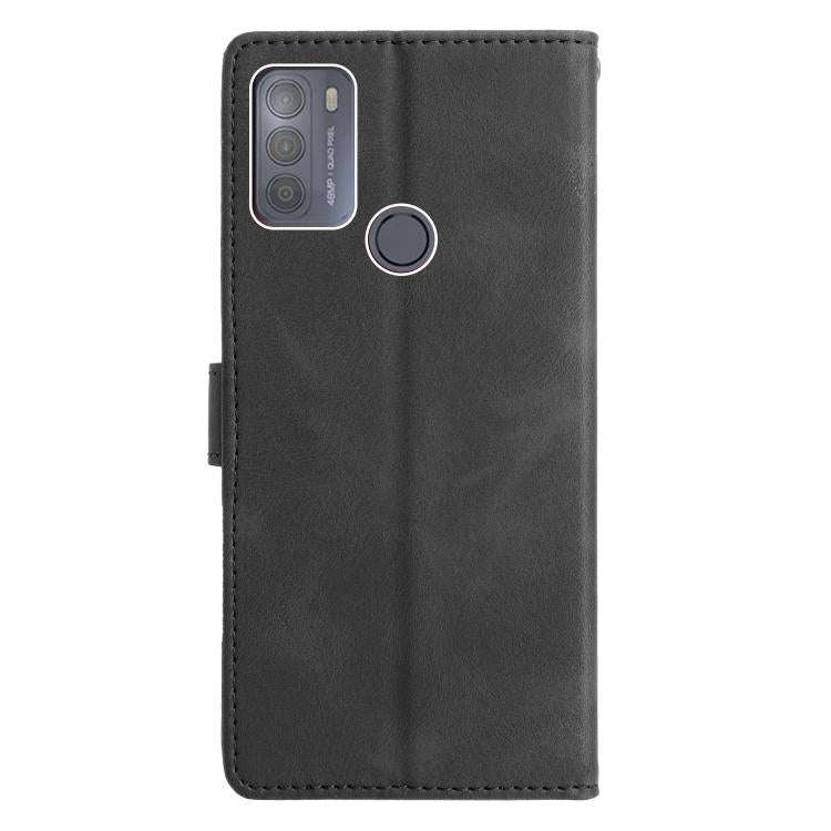 For Motorola Moto G10 / G30 Triangles Embossed Leather Phone Case(Black)