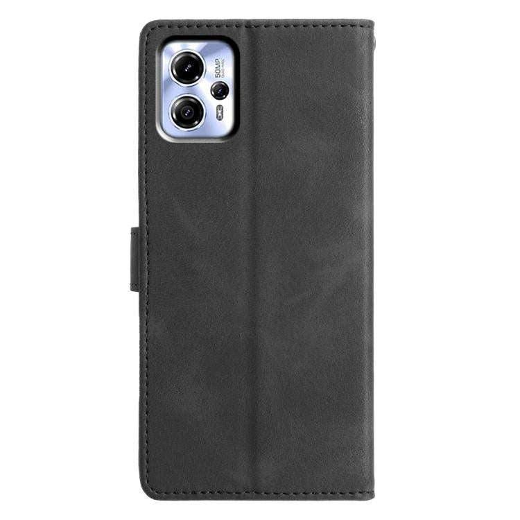 For Motorola Moto G13 / G23 Triangles Embossed Leather Phone Case(Black)