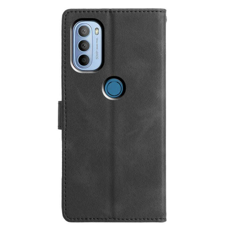 For Motorola Moto G31 / G41 Triangles Embossed Leather Phone Case(Black)