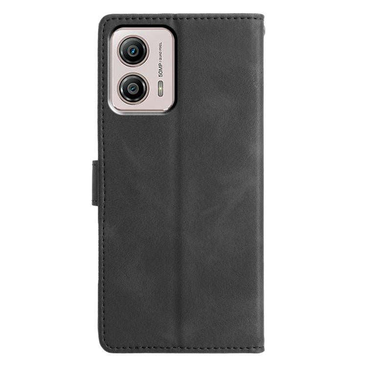 For Motorola Moto G53 5G Triangles Embossed Leather Phone Case(Black)