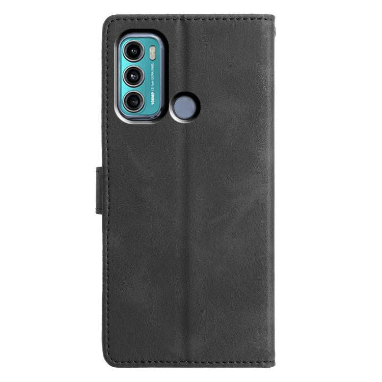 For Motorola Moto G60 Triangles Embossed Leather Phone Case(Black)