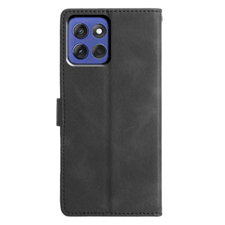 For Motorola Moto G Stylus 5G 2025 Triangles Embossed Leather Phone Case(Black)